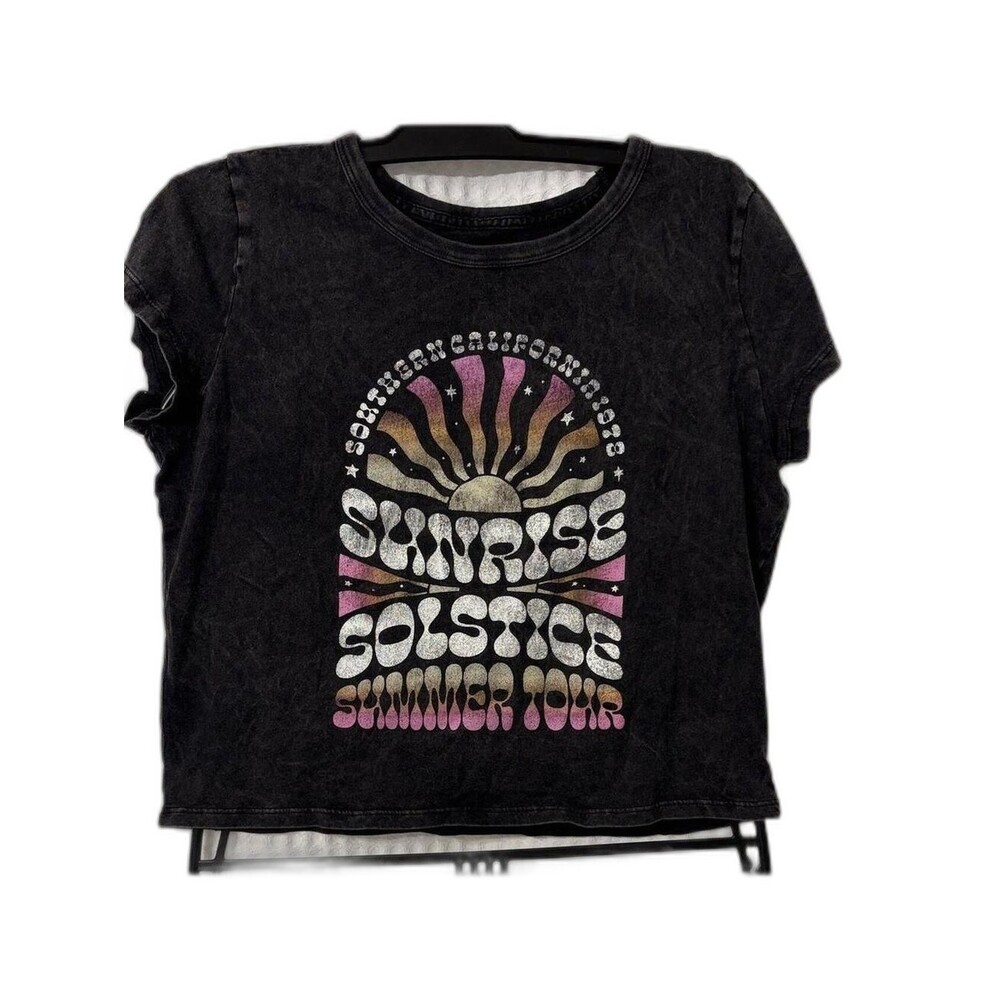 Hollister Co. Women's Black Tshirt-LG